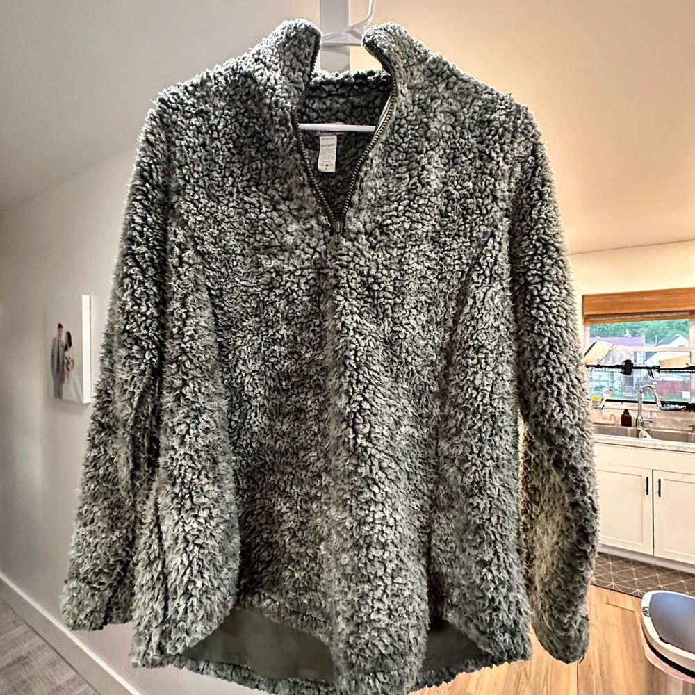 Cozy Gray Sherpa Jacket
